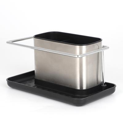 China Sustainable Kitchen Metal Stainless Steel Sink Cart Organizer for sale