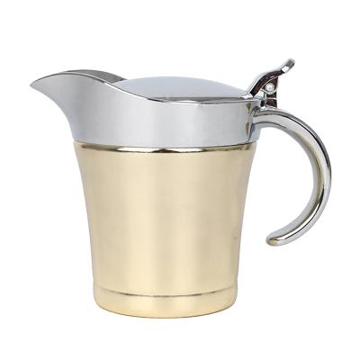 China Home Insulated Stainless Steel Fast Food Kitchen Gadgets Double Wall Viable Sauce Jug Sauce Boat for sale