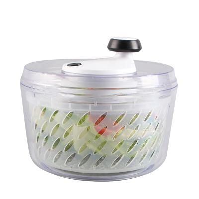 China Sustainable Kitchen Appliance Tools Plastic Manual Salad Mixer Fruit And Vegetable Salad Spinner for sale