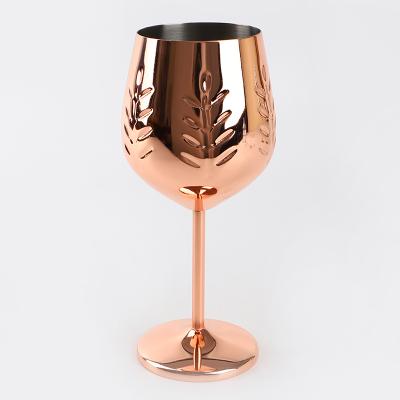 China Red Wine Glass Wine Cup Metal Tumbler Custom Martini 2020 Wine Glass Viable Copper Plated Set for sale