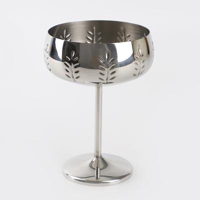 China 2021 Sustainable New Arrivals 450ml Stainless Steel Wine Cup For Bar Cocktail Glass Wine Cup for sale