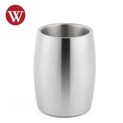 China Contemporary Style Stainless Steel Single Wall Wine Bottle Metal Double Chiller Wine Cooler for sale