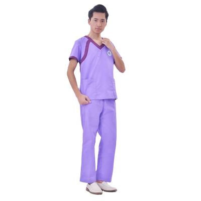 China Purple Anti-Shrink Scrubs Uniform Scrubs Nursing Design for sale