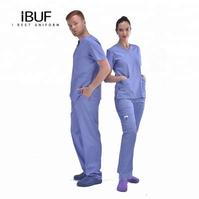 China fashionable Cherokee Anti-wrinkle nurse designs scrubs spa uniform for sale