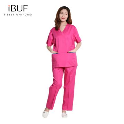 China New Style Anti Shrink Female Nurse Uniform Designs /Nurse Scrub Suits for sale