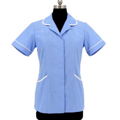 China Rever Resistant Uniform Superior Classic Collar Poly Bleach Health Care Cotton for sale