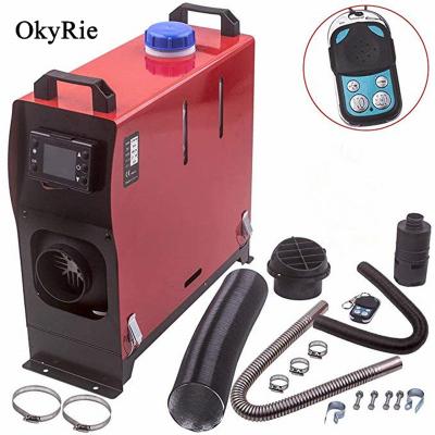 China Car Air Conditioner OkyRie 5KW 12V 24V System Diesel Air Heater All in One with Muffler for Car Bus Trailer RV Diesel Vehicle Parking Heater for sale