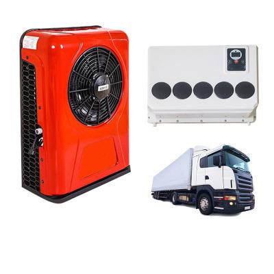 China Okyrie Truck RV Excavator Van Farm Vehicle Split Type 12V 24V Volt DC Parking Air Conditioner Unit Standard for sale