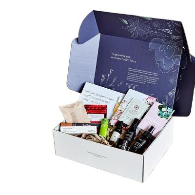 China durable delivery decoration cardboard gift packaging box cosmetic make up skincare sets for sale