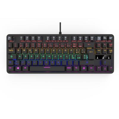 China High Quality Anti-Ghosting Wired Waterproof 87/88 Keys 16.8 Million TKL Mechanical Gaming Keyboard RGB For Office And Gamer for sale