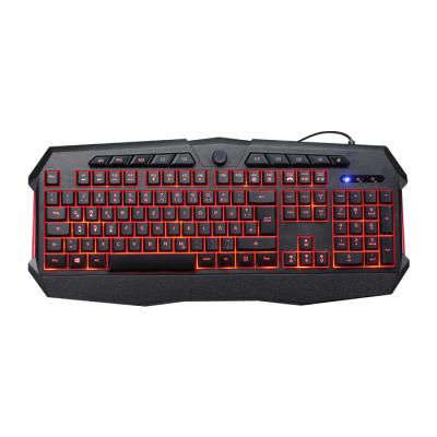 China Anti-ghosting hot selling gaming keyboard with multimedia keys and button to control shine with rainbow, RGB backlight for PC for sale