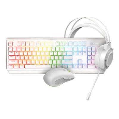 China 3In Anti-Drop PC Teclado E Kit Backlit Mouse 1 Combo Set Mouse Gaming Gamer Earphone Headset Teclado Keyboard Combos for sale