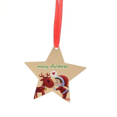 China DIY Printable Double Sides Sublimation Christmas Tree Ornament Holiday Ornament Metal Snowflake Pendants for sale