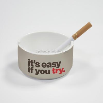 China Hot Sale Customized Sublimation Ceramic Ashtray Eco - Friendly For Cigarette for sale