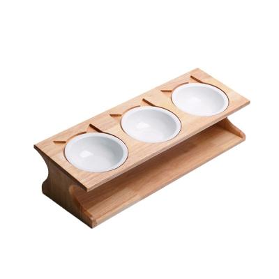 China Wholesale Outdoor Pet Supplies Stocked Luxury Eco Friendly Bamboo Fiber Pet Bowl for sale