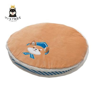 China New Winter Round Plush Pet Carrier Sustainable Use Products Soft Sided Pet Dog Beds Partially Enclosed Nest for sale