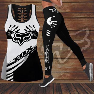 China Breathable Fox Racing Seamless Monster Waist Women's High Gradient Sports Wear Outdoor Running Fitness Yoga Suit for sale