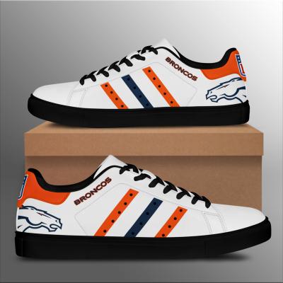 China Fashion Trend NFLE Broncos 1Pair Custom Made American Football Team Outside Walking Durable Cheap Designer American Football Team AD Superstar Tennis Skateboard Shoes for sale