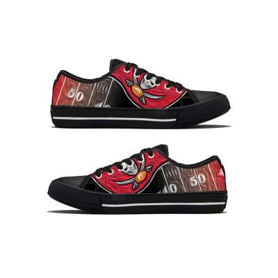 China Cushioning NFLE Buccaneers 1Pair American Football Canvas Shoes Team Fashion 3D Print Custom Low Top Unisex Women's Casual Top Sneakers for sale