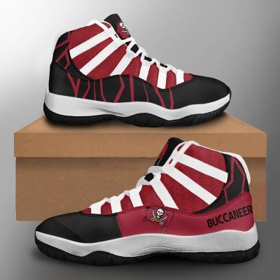 China Wholesale Durable Team Print Design Sneakers Fashion Buccaneers Football National Basketball Shoes Breathable Football Team Casual Shoes for sale