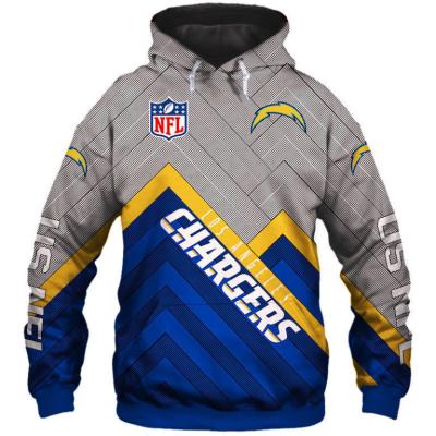 China Anti-Wrinkle NFLE Free Sample Factory American Football Team Chargers Custom Logo Men's Comfy Quick Dry Hoodie for sale