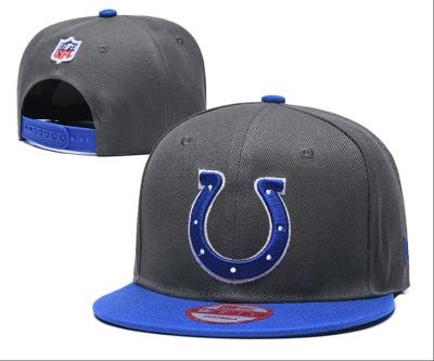 China JOINT Trendy Hot Sales Sports All Football Club Team Colts Hip Hop Embroidered Modern Flat Brim Snapback NFL Sports Hats for sale