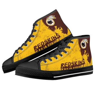 China Wholesale Custom Team Shoes Fashion Men Women High Top Canvas Fashion Trend NFLE Commanders Redskin 1Pair American Football Shoes for sale