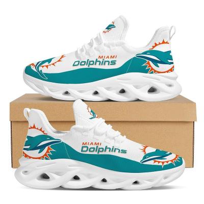 China Fashion NFLE Trend American Football Team Dolphins Drop Ship Custom Your Name And Logo Print Style Sports Shoes Unisex Sneaker Yeezy for sale