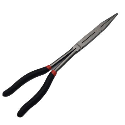 China MULTI FUNCTIONAL Locking Long Nose Maxillary Multifunctional Nose Diagonal Cutting Long Scope Pliers Tool Kit for sale