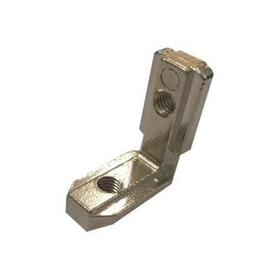 China PROFILE 30 3030 Profile Fastening Nickel Coated Zinc Alloy Inner Bracket For Aluminum Blind Bracket for sale