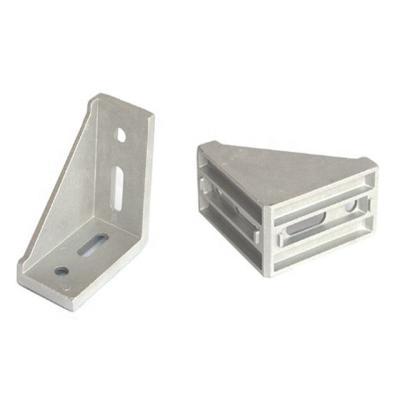 China Aluminum Aluminum Profile 45X90MM L Shape 4 Hole Corner Joint Right Angle Bracket for sale