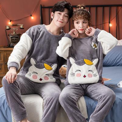 China QUICK DRY QUICK DRY Winter Men Sleep Wear Fluffy Pijama From Franela Thermal Warm Couples Shear Sleepwear Pajamas Shear Flannel Set Pajamas For Women for sale