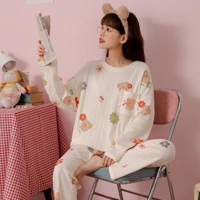 China QUICK DRY QUICK DRY Pajamas Set For Girl Sleep Wear D'Algodn Ropa De Dormir De La Mujer Daster Panjang Baju Tidur Keluarga Women Cotton Sleepwear for sale