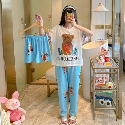 China Baju Tidur Sek QUICK DRY Teepees Sleepwear Cartoon Verano Pajamas Ropa De Dormir De Dibujos Animados Para Mujer Set Women QUICK DRY Pajamas Wholesale for sale