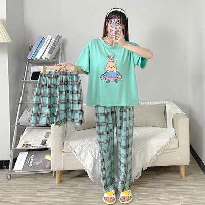 China Korean Wholesale QUICK DRY QUICK DRY Pajamas Set Sleepwear Women's Pajamas Setelan Baju Tidur Import Comfortable Home Sleep Wear Supplier 3 Pieces for sale