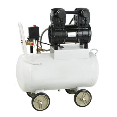 China Best Price 8 Bar 50l Oil Free Portable Oil Free Home Electric Piston Quiet Oil Free Air Compressor For Sale for sale