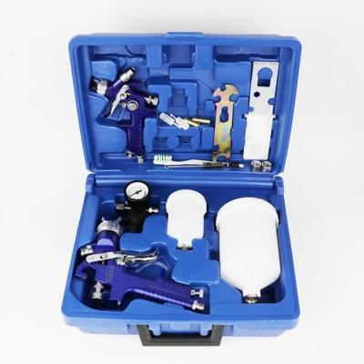 China Paint Spray Gun 2pcs HVLP Spray Gun Kit h827 H2000 Air Regulator 2PCS for sale