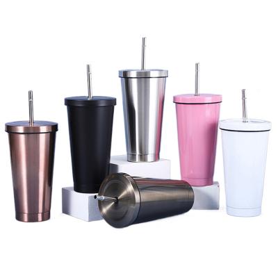 China NorthForest PORTABLE Water Bottle with 304 Stainless Steel Double Wall Tumbler Vacuum Coffee Cup Straw Office Thermos Mug 500ml 17oz for sale