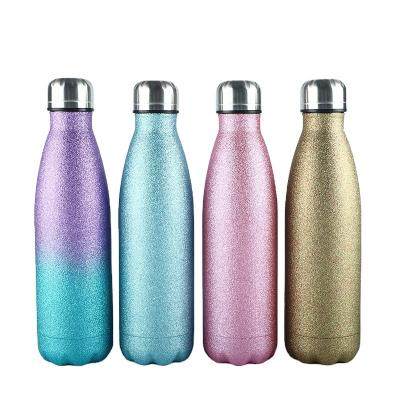 China NorthForest Stainless Steel Sport Mug Vacuum Flask Vivid Glitter Powder Coating Thermos TumblerCola Shaped Water Bottle for sale