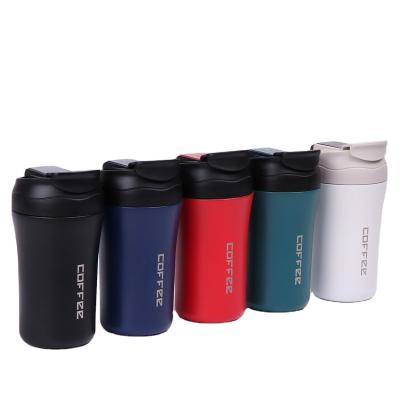 China Stainless Steel Water Bottle Double Lid Tumbler With Straw Powder Coated Vacuum Cup Desktop Customized Viable Drinking Coffee Mug for sale