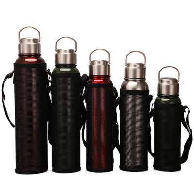 China Customized PORTABLE Outdoor Sport 304 Stainless Steel Mouth Water Cup Wide Tumbler With Mesh Sleeve Hydro Thermos Bottle Vacuum Flask for sale