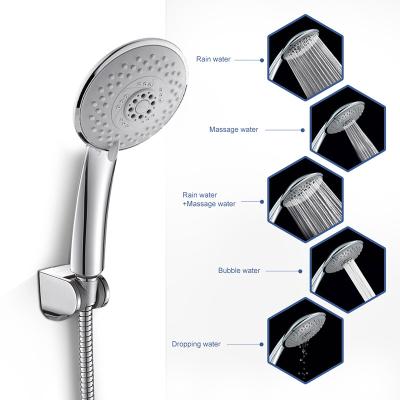 China Without Diverting 5 Function Silicone Nozzles Handheld Massage Spa Shower With Fixed Seat Shower Hose And Stainless Steel Shower Set JOMOO for sale