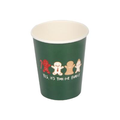 China Biodegradable Printed Logo Single Wall Hot Drink Paper Cups With PS Lid for sale