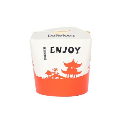 China Hot Selling Disposable Biodegradable Custom Noodle Paper Box Pasta Noodle Bucket for sale