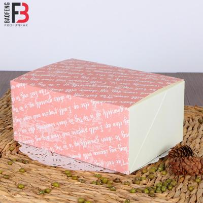 China Disposable Custom Logo Printed Cardboard Food Paper Box Cute Design Folding White Cake Box for sale