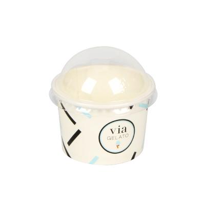 China Disposable Customized Disposable Ice Cream Paper Cup With Lid for sale