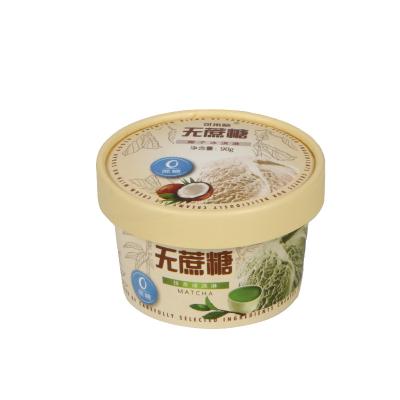 China Biodegradable Disposable Ice Cream Cup With Lid And Spoon Paper Custom Logo 3.5oz for sale