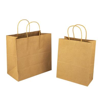 China Stock Shopping Paper Disposable Tote Bag For Clothing /Gift/Food/Packaging From Low Cost Cheap Brown Wrapping Paper From Manufacturer for sale