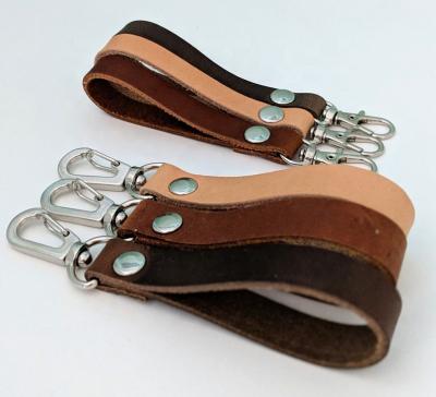 China Unisex fashion custom leather key chains, key chain strap, key holder with logo for sale