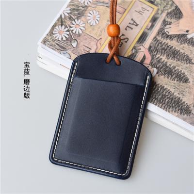 China ENGLAND NAME Personalized Leather Business Card Holder Name Card Case Box For Men Woman Card Holder Wallet for sale